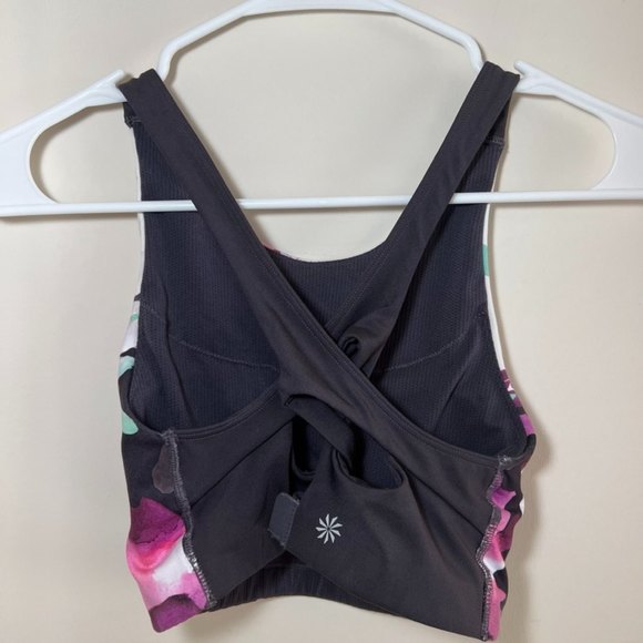 Athleta Sports Bra Floral Print Sz S - Picture 3 of 6